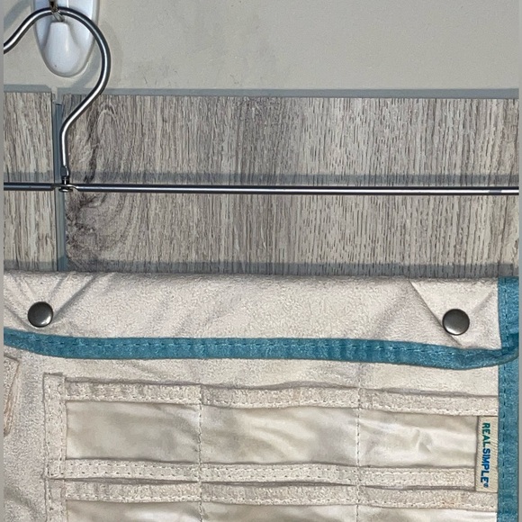 Real Simple Jewelry Organizer Storage Plus 18x33" Detachable Travel Pouch Tan - Picture 2 of 8